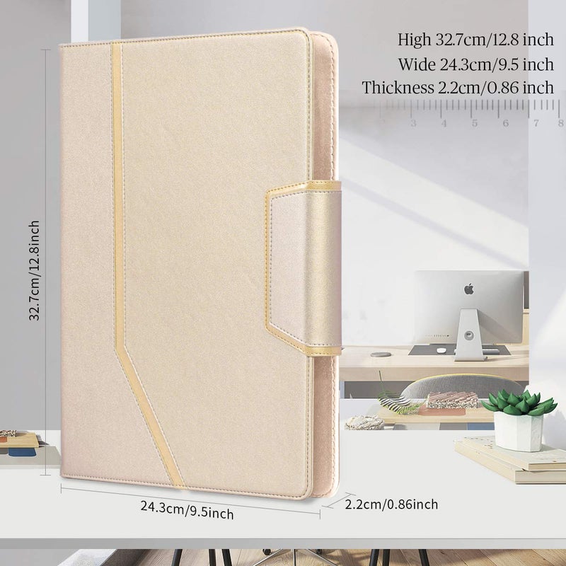 Toplive Padfolio Portfolio Case, Executive Business Padfolio with Document Sleeve, Letter/A4 Size Clipboard, Business Card Holders, Portfolio for Women & Men, Matte Gold - Image 4